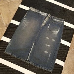A/X Armani Exchange distressed denim skirt Size 12